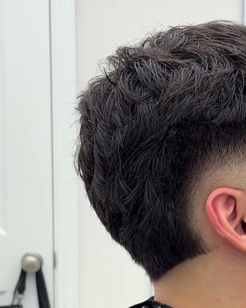 Burst fade curving around the ear